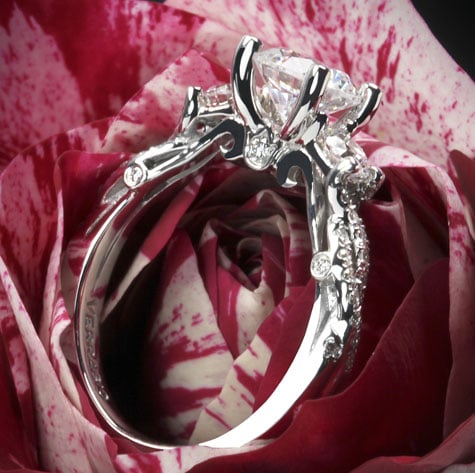 Verragio Twisted Shank 3-Stone Diamond Engagement Ring from Whiteflash