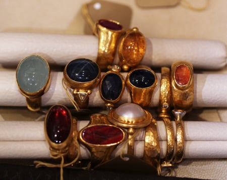 24k gold gemstone rings Gurhan Couture 2011