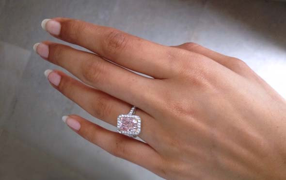 diamond pink ring engagement rings pricescope fancy carat sapphire jewelry weddingbee anyone radiant week cut tiffany diamonds jewel band natural