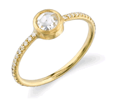 Irene Neuwirth Rose Cut Diamond Stacking Ring