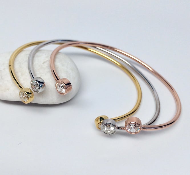 Diamond bangle bracelets from Jewels by Grace