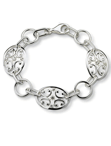 Monica Rich Kosann Sterling Silver Gate Bracelet
