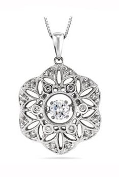 Ritani Rhythm of Sparkle diamond vintage-inspired diamond pendant