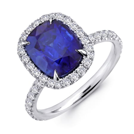 Jewel of the Week - Sapphire Halo Engagement Ring 2011 | PriceScope