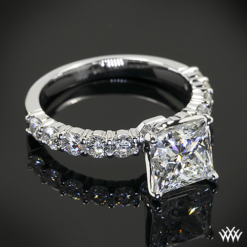 Custom Princess Diamond Engagement Ring | PriceScope