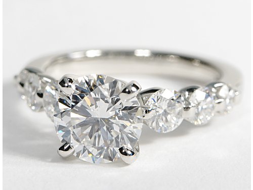 Floating Diamond Engagement Ring in Platinum | PriceScope