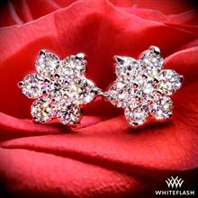 0.25ctw Platinum "Flower Cluster" Lab Created Diamonds Earrings | Whiteflash