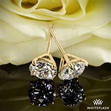 0.75ctw 14k Yellow Gold 4 Prong Diamond Earrings - (H/I-SI) | Whiteflash