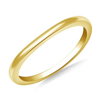 1.1mm Curved Wedding Band in 14K Yellow Gold