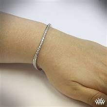 1.95ctw Platinum "Half-Bezel" Diamond Tennis Bracelet | Whiteflash