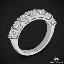 14k White Gold Seven Stone Open-Basket Diamond Right Hand Ring - Setting Only | Whiteflash