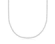 16" Cable Chain In 18k White Gold (1.15mm) | Blue Nile