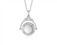 18" Victorian Spinning Locket In Sterling Silver (1.5 mm) | Blue Nile