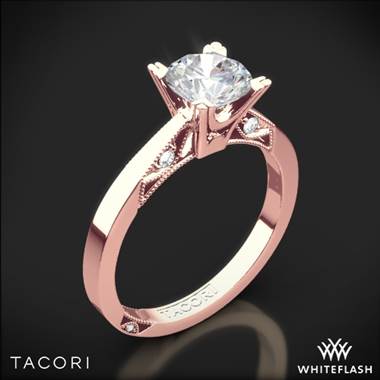 18k Rose Gold Tacori 2584RD Simply Tacori Flat-Edge Solitaire Engagement Ring