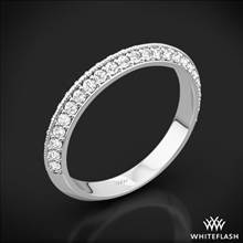 18k White Gold 3mm Knife-Edge Pave Diamond Wedding Ring | Whiteflash