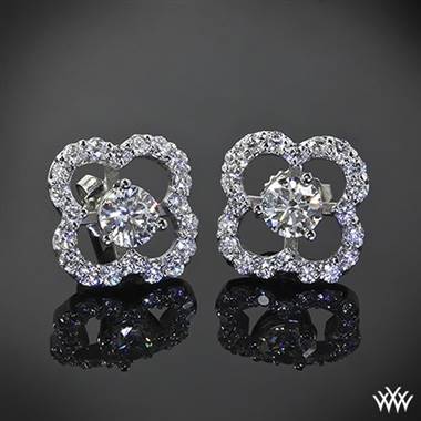 Diamond earring jackets white on sale gold