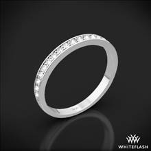 18k White Gold Legato Sleek Line Pave Diamond Wedding Ring | Whiteflash