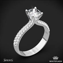 18k White Gold Simon G. TR431 Caviar Diamond Engagement Ring | Whiteflash
