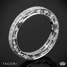 18k White Gold Tacori HT2510PRB Reverse Crescent Eternity Princess Star Diamond Wedding Ring | Whiteflash