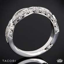 18k White Gold Tacori HT2528B Ribbon Half Eternity Diamond Wedding Ring | Whiteflash