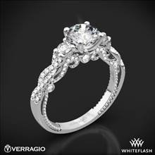 18k White Gold Verragio INS-7074R Braided 3 Stone Engagement Ring | Whiteflash