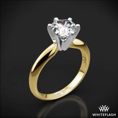 Gold engagement ring with platinum deals prongs