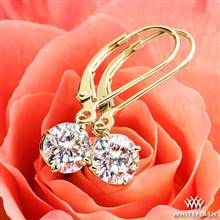 18k Yellow Gold Dangle Basket Diamond Earrings - Settings Only | Whiteflash