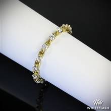 18k Yellow Gold Flexible Stack Ring with White Diamonds (0.44ctw) | Whiteflash