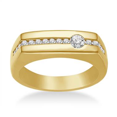 18K Yellow Gold Men's Diamond Ring (1/2 cttw.)