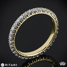 18k Yellow Gold Ritani S35-8 Stack Full Eternity Diamond Right Hand Ring | Whiteflash