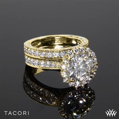 Bloom Gold and Pave Diamond Ring in 18k White Gold