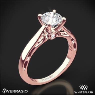 20k Rose Gold Verragio ENG-0409R Cathedral Solitaire Engagement Ring