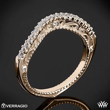 20k Rose Gold Verragio Venetian Centro AFN-5020W-1 Arch Diamond Wedding Ring