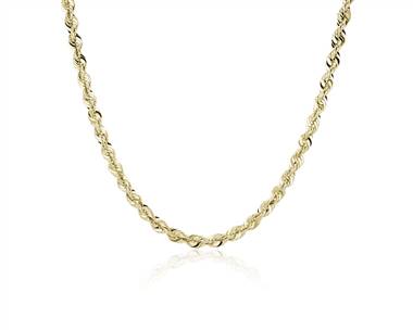 6mm Rope 14K Solid Gold Chain