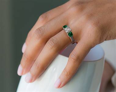 James allen sale emerald engagement ring