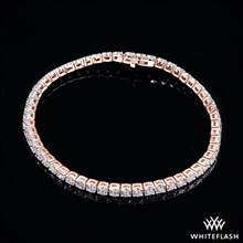 5.60ctw 14k Rose Gold Four-Prong Timeless Diamond Tennis Bracelet | Whiteflash