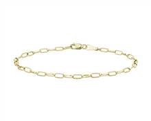 7.5" Paperclip Chain Bracelet In Solid 14k Yellow Gold (2.4 mm) | Blue Nile