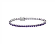 Amethyst Tennis Bracelet In Sterling Silver (3mm) | Blue Nile