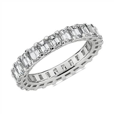 Blue Nile Studio Seamless Emerald Cut Diamond Eternity Band in Platinum- G/VS2 (3 ct. tw.)