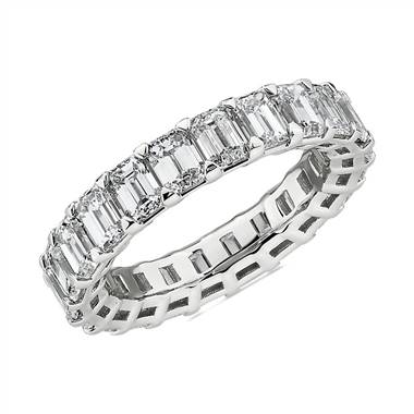 Blue Nile Studio Seamless Emerald Cut Diamond Eternity Ring in Platinum- G/VS2 (5 ct. tw.)