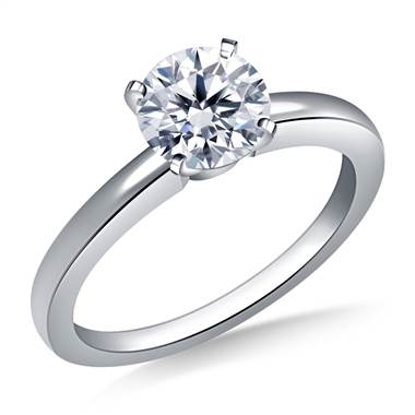 Classic Solitaire Diamond Engagement Ring in Platinum (1.6 mm) & B2C ...