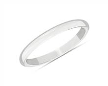 Mid-Weight Comfort Fit Wedding Ring In Platinum (2mm) | Blue Nile