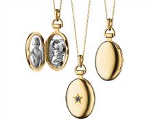 Monica Rich Kosann Blue Sapphire Petite Oval Locket In 18k Yellow Gold (2mm) | Blue Nile