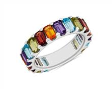 Octagon Multi-Stone Band In Sterling Silver | Blue Nile