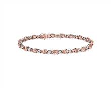 Pear Morganite and White Sapphire Bracelet In 14k Rose Gold | Blue Nile