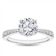 Perfect Pinch Pave Engagement Ring Setting | Adiamor