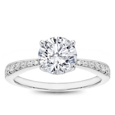 Perfect Pinch Pave Engagement Ring Setting