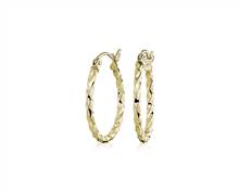 Petite Twisted Hoop Earrings In 14k Yellow Gold | Blue Nile