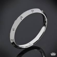 Platinum Corazon Scattered Knife-Edge Diamond Wedding Ring | Whiteflash