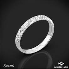 Platinum Simon G. TR431 Caviar Diamond Wedding Ring | Whiteflash